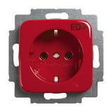 Busch-Jaeger Schutzkontakt Steckdosen Einsatz 20 EUC/DV-217-101 rot, Retail