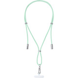 Intenso Handykette und Lade-/Datenkabel Cell Phone Charging Lanyard hellgrün, 1,65 Meter, USB-C, PD3.0 / QC4.0, Nylon