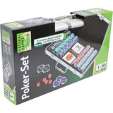 VEDES Poker-Set im Aluminiumkoffer mit 300 Chips, Kartenspiel aluminium