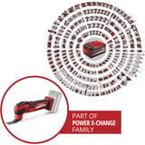 EINHELL Power X-Change Akku-Multifunktions-Werkzeug VARRITO, 18Volt rot/schwarz, ohne Akku und Ladegerät, inkl. Zubehör