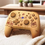 HORI Wireless HORIPAD Turbo (Holzbraun), Gamepad holz, Nintendo Switch 2