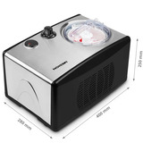 Medion LIFE Eismaschine MD 18387 schwarz/edelstahl, für 800ml Eiscreme, 150 Watt