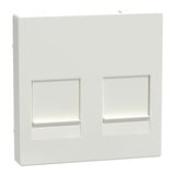 Merten Zentralplatte zweifach passend für Modular Jack weiß, Retail