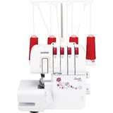 Brother Mechanische Nähmaschine M343D - Overlockmaschine weiß/rot