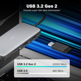 Digitus 7-Port USB-C Docking Station, Dockingstation grau/schwarz