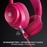 SteelSeries Arctis Nova 7P Wireless Gen 2 , Gaming-Headset magenta, Bluetooth, 2.4 GHz-USB-Dongle, (optimiert für PlayStation)