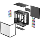 DeepCool CG590U 5F, Tower-Gehäuse schwarz, Panorama Glass