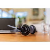 Poly Savi 8220 UC DECT, Headset schwarz, Stereo, USB-A, USB-C, Microsoft Teams