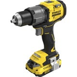 Stanley Bürstenloser Premium Schlagbohrschrauber.(SFMCD726D2K-QW), 18Volt schwarz/gelb, Li-Ion-Akku 2,0Ah, in Koffer