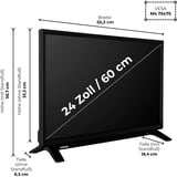 Toshiba 24WV2F63DAZ, LED-Fernseher 60 cm (24 Zoll), schwarz, WXGA, VIDAA-Betriebssystem