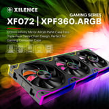 Xilence XPF360.ARGB, Gehäuselüfter schwarz, 3er-Pack, 125 mm
