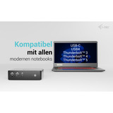 i-tec Thunderbolt 5 Quattro Display Docking Station, Dockingstation schwarz, 5x USB, Power Delivery 140W