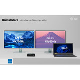 i-tec Thunderbolt 5 Quattro Display Docking Station, Dockingstation schwarz, 5x USB, Power Delivery 140W