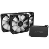 APNX FP1-120-3 Pack, Gehäuselüfter schwarz, 3er Pack, 120 mm