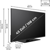 Toshiba 43LV3F63DA, LED-Fernseher 108 cm (43 Zoll), schwarz, FullHD, VIDAA-Betriebssytem