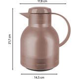 Emsa SAMBA Isolierkanne, 1 Liter dunkelbraun/transparent, QUICK PRESS Verschluss