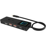 ICY BOX IB-DK4038-LCD, Dockingstation anthrazit, mit LCD-Display