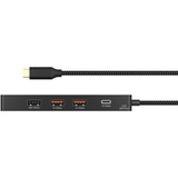ICY BOX IB-DK4038-LCD, Dockingstation anthrazit, mit LCD-Display