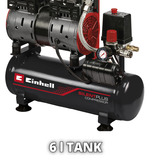 EINHELL Kompressor TE-AC 110/6 Silent Plus schwarz/rot, 550 Watt