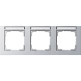 Gira Abdeckrahmen 3-fach Aluminium, Abdeckung aluminium, Retail