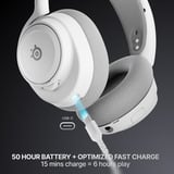 SteelSeries Arctis Nova 7P Wireless Gen 2, Gaming-Headset weiß, Bluetooth, 2.4 GHz-USB-Dongle, (optimiert für PlayStation)