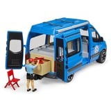 bruder 02684 MB Sprinter Camper mit Fahrer, Modellfahrzeug blau