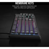 Corsair K55 CORE RGB, Gaming-Tastatur schwarz, DE-Layout, Rubberdome