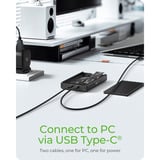 ICY BOX IB-2817M-C32 , Laufwerksgehäuse schwarz, 2 Bay Gehäuse für M.2 NVMe via USB 3.2 Gen 2x2 Type-C