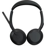 Jabra Evolve2 55, mit Ladestation, Headset schwarz, Stereo, UC, USB-A, Link380a
