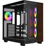 Thermaltake View 380 XL WS ARGB Black, Tower-Gehäuse schwarz/holz, Tempered Glass x 2, Holz-Struktur