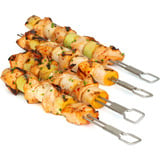 Broil King Narrow Doppelspieß-Set, 4-teilig edelstahl, für das Narrow Spießgestell