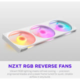 NZXT F420 RGB, Gehäuselüfter weiß, Reverse, 420 mm