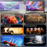 Hisense 43E7S Hi-QLED-Fernseher 108 cm (43 Zoll), schwarz, UltraHD/4K, Triple Tuner