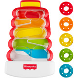 Mattel Rutschspaß Farbring Pyramide Einsteck-Aktivität mit Schaukelbasis 