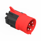 NRGkick Steckeraufsatz 32A - 5polig, max. 22kW, Adapter schwarz/rot, für NRGkick Ladeeinheit