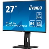 iiyama ProLite XUB2792UHSU-B6, LED-Monitor 68.5 cm (27 Zoll), schwarz (matt), UltraHD/4K, IPS, HDMI, DP, USB-C, USB-Hub