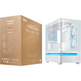 ASUS PRIME AP202 TG ARGB , Tower-Gehäuse weiß, Tempered Glass x 2
