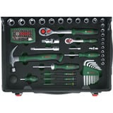 Bosch Heimwerken & Garten Rollwerkzeugkoffer-Set, 119-teilig, Werkzeug-Set schwarz, mit Teleskopgriff