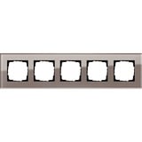 Gira Abdeckrahmen 5fach Esprit Glas Umbra braun, Retail
