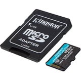 Kingston Canvas Go! Plus 128 GB microSDXC, Speicherkarte schwarz, UHS-I U3, Class 10, V30, A2