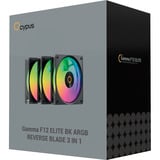 Ocypus Gamma F12 Elite ARGB, Gehäuselüfter schwarz, Reverse, 3er Pack, 120 mm
