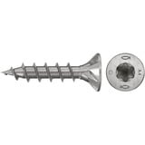fischer Spanplattenschraube PowerFast II 4,0x30 Senkkopf TX 200 Stück, mit Vollgewinde, Edelstahl A4