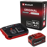 EINHELL PXC-PLUS Starter-Set, 18V 4-6Ah & 6A Boostcharger schwarz/rot, inkl. Akku Power-X-Change Plus 18V 4-6Ah