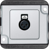 Merten Audio Steckbuchse XLR Rundsteckverbinder 3 polig mit Lötanschluss silber, Retail