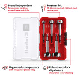 EINHELL Forstnerbohrer-Satz, 5-teilig rot/transparent, 1/4", in M-CASE 