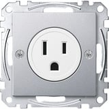 Merten Steckdosen Einsatz USA 15 Ampere aluminium, Retail