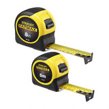 Stanley Fatmax-Bandmaß Doppelpack,  5 Meter + 8 Meter schwarz/gelb, 2-teilig