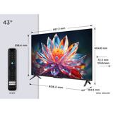 TCL 43T6C , QLED-Fernseher 108 cm (42.5 Zoll), schwarz, UltraHD/4K, Triple Tuner, Fire TV