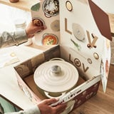 Tefal Servierpfanne LOV Gusseisen Ø 28cm beige, mit Deckel, 3,8 Liter