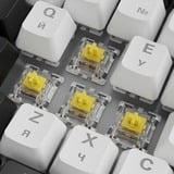 Sharkoon SKILLER SGK50 S3, Gaming-Tastatur weiß, RU-Layout, Gateron Yellow